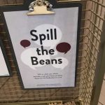 spill the beans sign